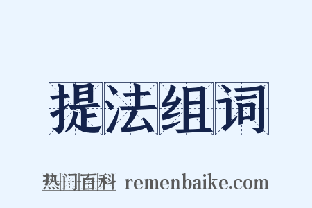 提法组词是什么意思的图片